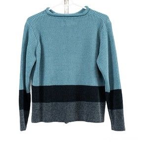 Designer studio originals blue ribbed sweater size M